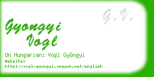 gyongyi vogl business card