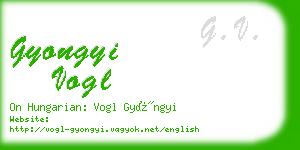 gyongyi vogl business card